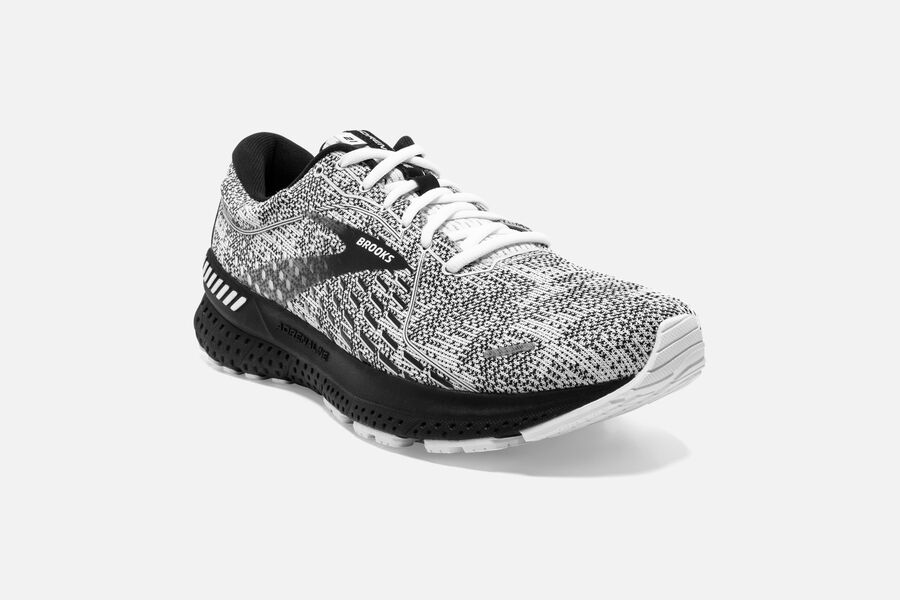 Brooks Israel Adrenaline GTS 21 Road Running Shoes Womens - White/Grey/Black - YWE-152684